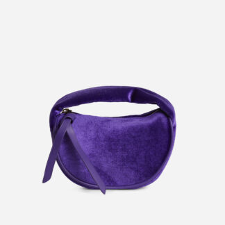 Jump Shaped Mini Grab Bag In Purple Velvet,, Purple