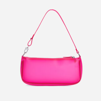 Stars Rectangle Shoulder Bag In Pink Perspex,, Pink