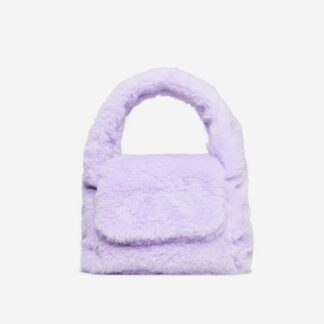 Ambz Grab Bag In Lilac Faux Fur,, Purple