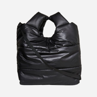 Amada Ultra Padded Cross Body Bag In Black Nylon,, Black