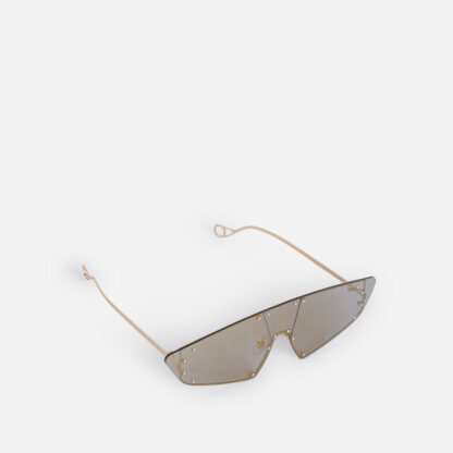 Studded Detail Oversized Sunglasses In Grey,, Grey