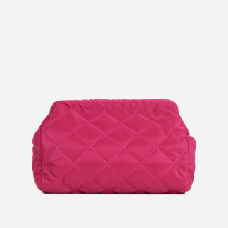 Bodhi Quilted Oversized Pouch Bag In Pink Nylon,, Pink