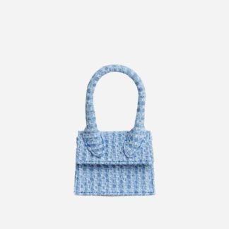 Drew Top Handle Mini Grab Bag In Blue Denim,, Blue