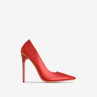 Farrah Perspex Court Heel In Red, Red